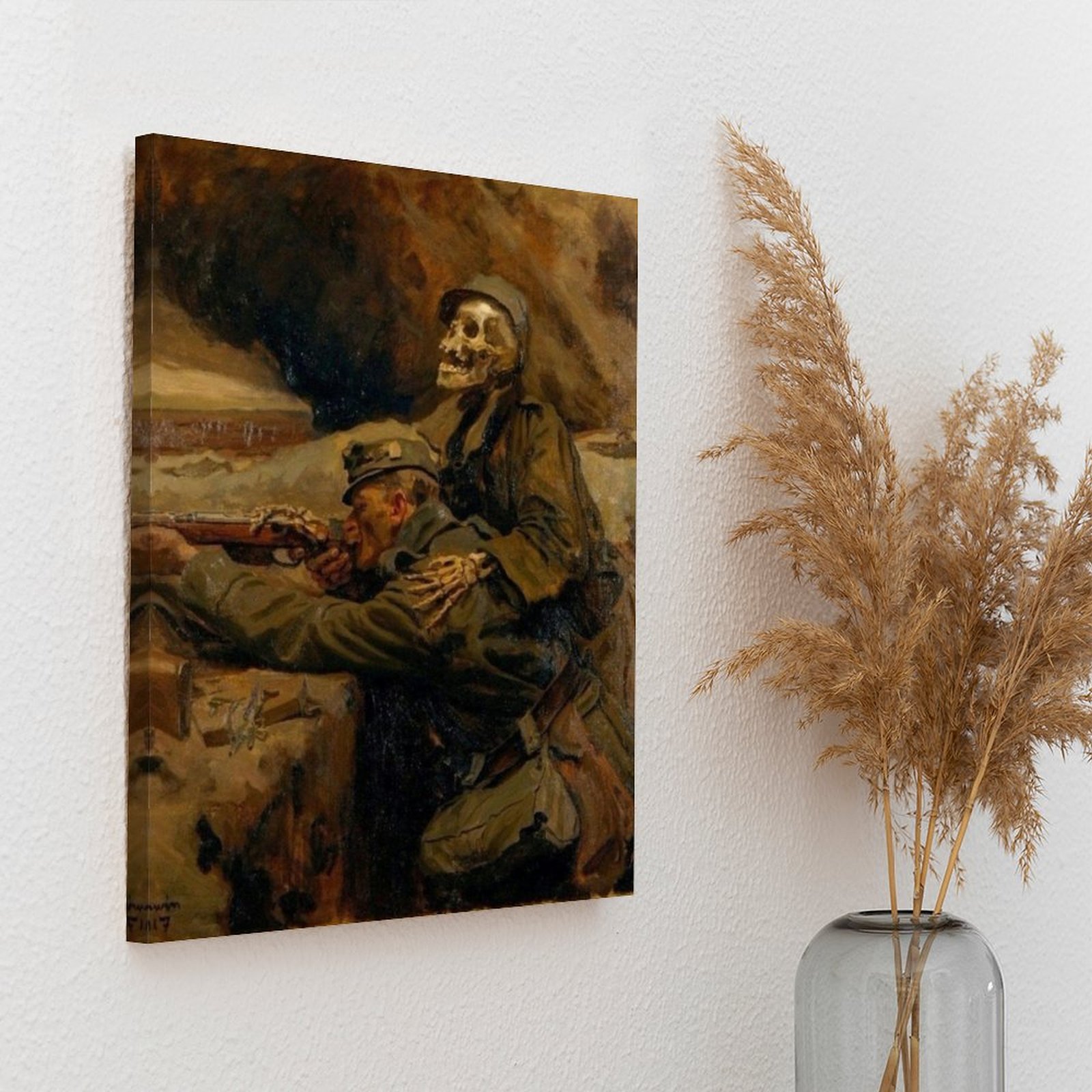 Death And The Soldier Canvas P - Art Print Framed recensie en prijs