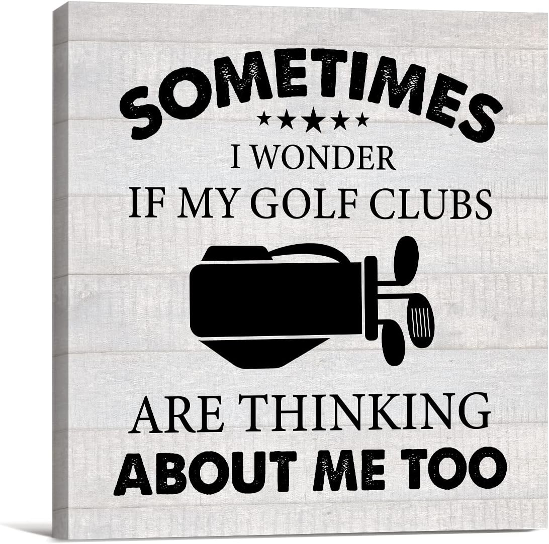 Sometimes I Wonder If My Golf  - Art Print Framed recensie en prijs